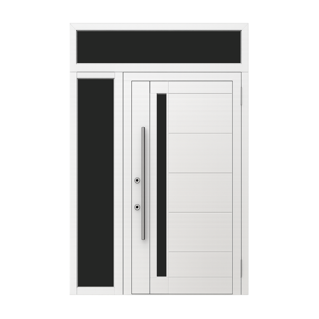 Single Door with Sidelights and transom