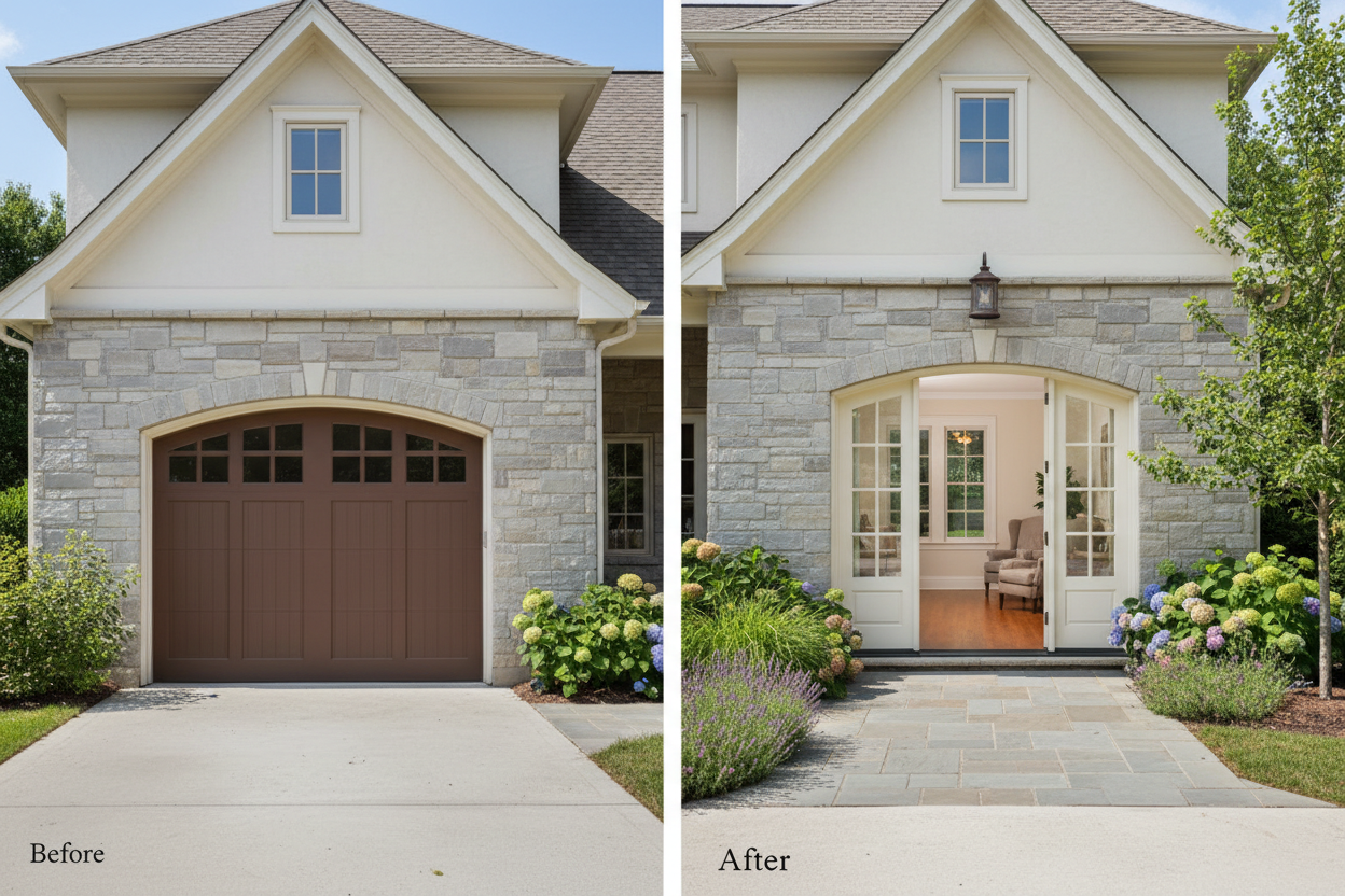 How to Replace a Garage Door with French Doors: Sizing, Cost & What to Plan Before You Start