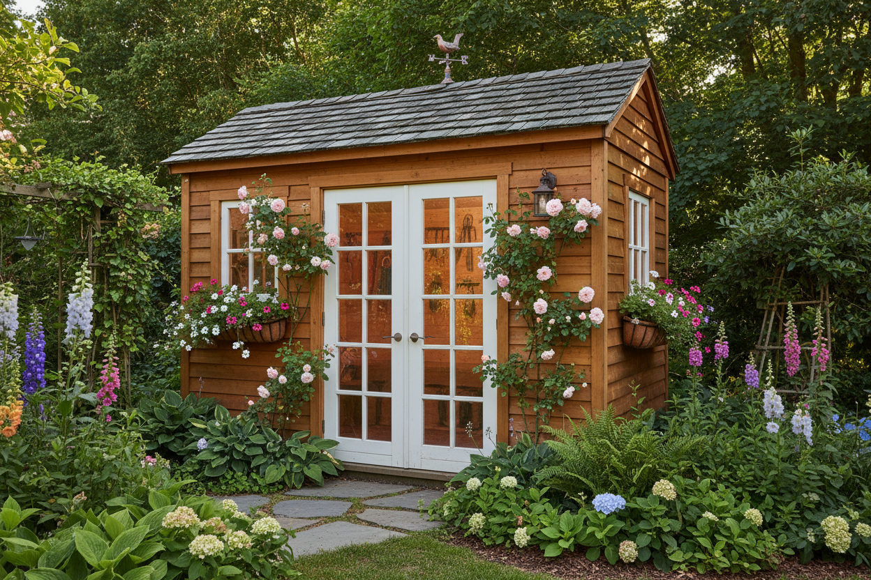 Shed with French Doors