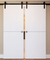 Nova Glam Pro 007 Soft White Laminated Modern Double Barn Door