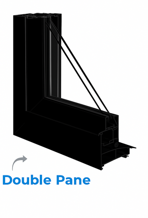 ProVia Endure 2-Lite Patio Door 72x80 Black/Black Double Pane Low-E W Argon Gas Colonial Grills - Doors and Beyond