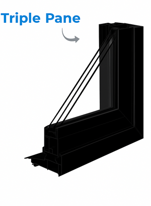 ProVia Endure 2-Lite Patio Door 96x80 Black/Black Triple Pane Low-E W Argon Gas - Doors and Beyond