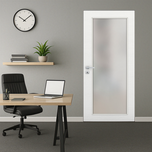 Braga 1-Lite Bianco Matrix CPL Frameless Modern Door - Doors and Beyond