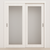 Braga 1-Lite Bianco Matrix CPL Modern Bypass Door - Doors and Beyond