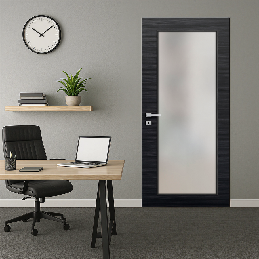 Braga 1-Lite Blu Matrix CPL Frameless Modern Door - Doors and Beyond