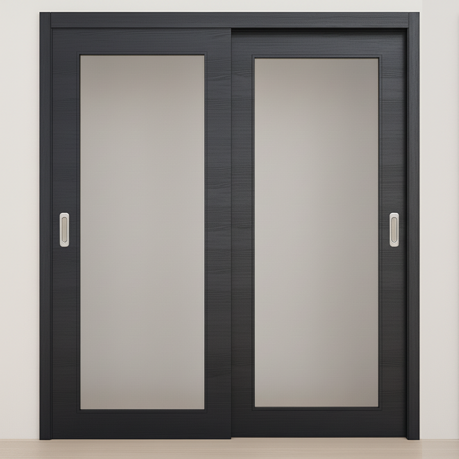 Braga 1-Lite Blu Matrix CPL  Modern Bypass Door - Doors and Beyond