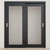 Braga 1-Lite Blu Matrix CPL  Modern Bypass Door - Doors and Beyond