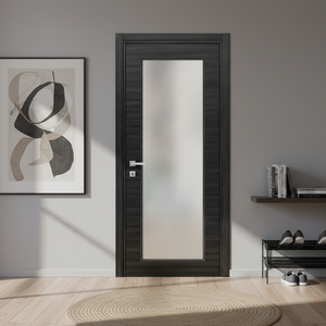 Nova 1-Lite Braga Blu Matrix CPL Modern Single Pre-hung Door - Doors and Beyond