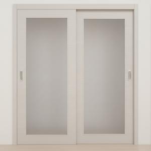 Braga 1-Lite Crema Matrix CPL  Modern Bypass Door - Doors and Beyond
