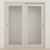 Braga 1-Lite Crema Matrix CPL  Modern Bypass Door - Doors and Beyond