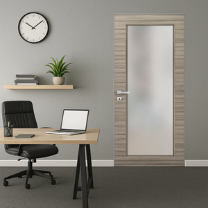 Braga 1-Lite Palissandro Matrix CPL Frameless Modern Door - Doors and Beyond