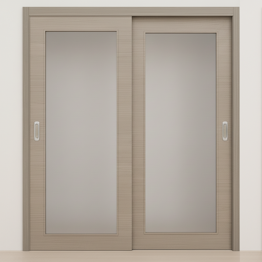 Braga 1-Lite Palissandro Matrix CPL  Modern Bypass Door - Doors and Beyond