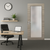 Braga 1-Lite Palissandro Matrix CPL Frameless Modern Door - Doors and Beyond