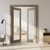 Nova 1-Lite Braga Palissandro  Matrix CPL  Modern Double Pre-Hung Door - Doors and Beyond