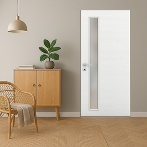 Braga 1-Lite V Bianco Matrix CPL Frameless Modern Door - Doors and Beyond
