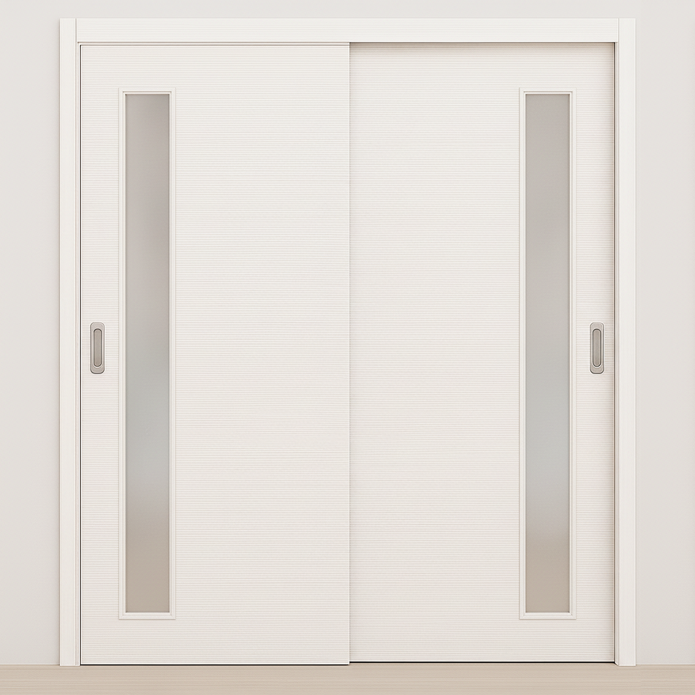 Braga 1-Lite V Bianco Matrix CPL Modern Bypass Door - Doors and Beyond