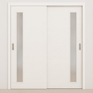 Braga 1-Lite V Bianco Matrix CPL Modern Bypass Door - Doors and Beyond