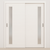 Braga 1-Lite V Bianco Matrix CPL Modern Bypass Door - Doors and Beyond