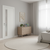Nova 1-Lite V Braga Bianco Matrix CPL Modern Single Pre-hung Door - Doors and Beyond