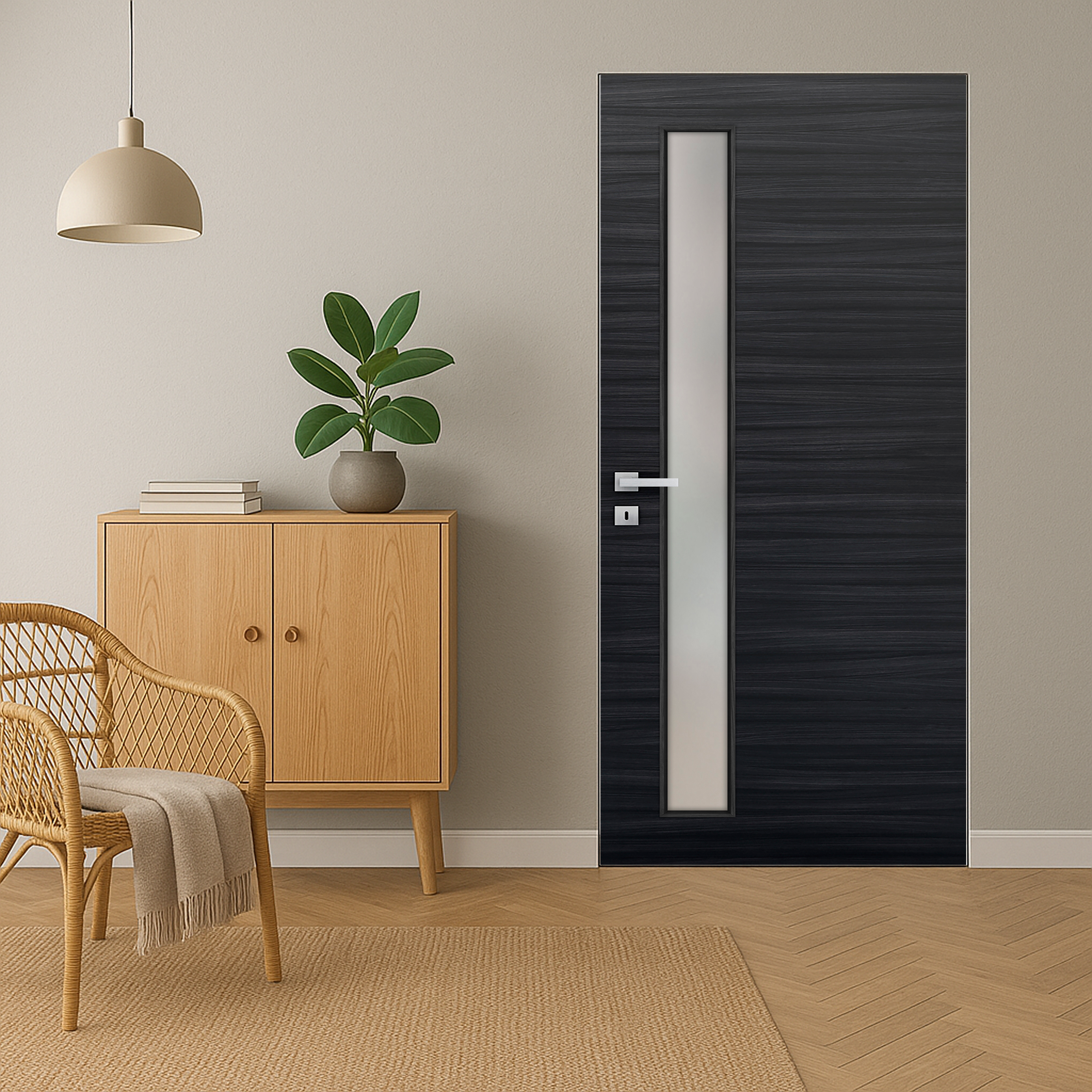 Nova 1-Lite V Braga  Blu Matrix CPL Frameless Modern Door