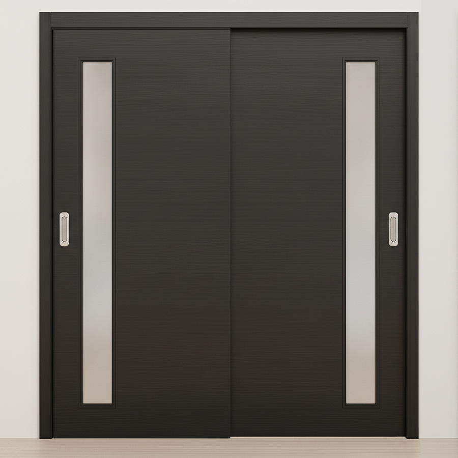 Braga 1-Lite V Blu Matrix CPL  Modern Bypass Door - Doors and Beyond