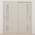 Braga 1-Lite V Crema Matrix CPL  Modern Bypass Door - Doors and Beyond