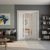 Nova 1-Lite V Braga  Crema Matrix CPL  Modern Double Pre-Hung Door - Doors and Beyond