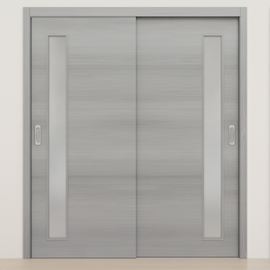 Braga 1-Lite V Olmo Matrix CPL  Modern Bypass Door - Doors and Beyond