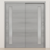 Braga 1-Lite V Olmo Matrix CPL  Modern Bypass Door - Doors and Beyond