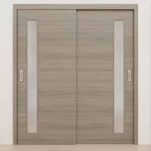 Braga 1-Lite V Palissandro Matrix CPL  Modern Bypass Door - Doors and Beyond
