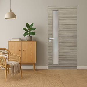 Braga 1-Lite V Palissandro Matrix CPL Frameless Modern Door - Doors and Beyond