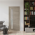 Nova 1-Lite V Braga Palissandro Matrix CPL Modern Single Pre-hung Door - Doors and Beyond