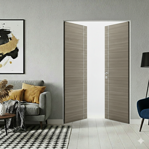 Braga 1V Palissandro Matrix CPL Frameless Modern Double Door - Doors and Beyond