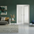 Braga 1-Lite Bianco Matrix CPL Frameless Modern Double Door - Doors and Beyond