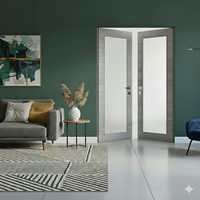 Braga 1-Lite Olmo Matrix CPL Frameless Modern Double Door - Doors and Beyond