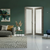 Braga 1-Lite Palissandro Matrix CPL Frameless Modern Double Door - Doors and Beyond