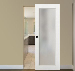 Nova 1-Lite Braga Bianco Matrix Laminated Modern Magic Door - Doors and Beyond
