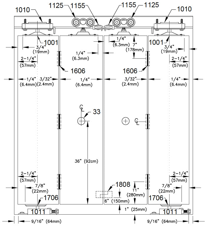 100FD Bi-Fold Door Hardware - Doors and Beyond