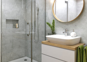 Vilo Motivo Panel Vinyl Concrete Gris 104 5/16" x 9 13/16" - 4 pack - 28 1/2 sq feet - Doors and Beyond