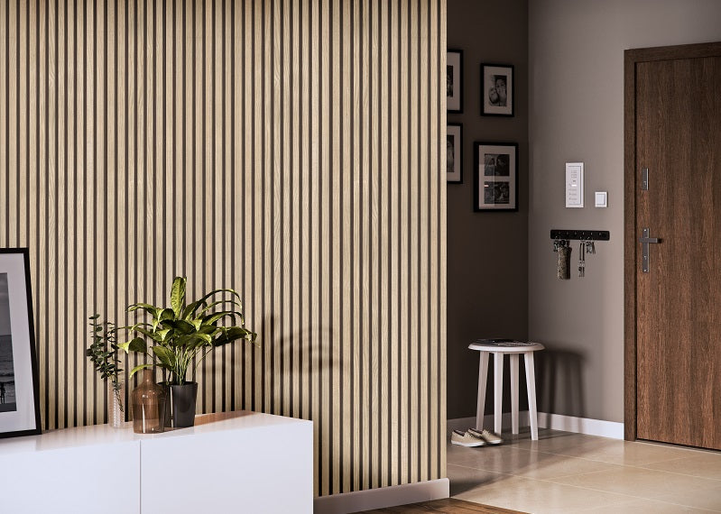 Vilo Motivo Panel Vinyl Lamella Small 104 5/16" x 9 13/16" - 4 pack - 28 1/2 sq feet - Doors and Beyond