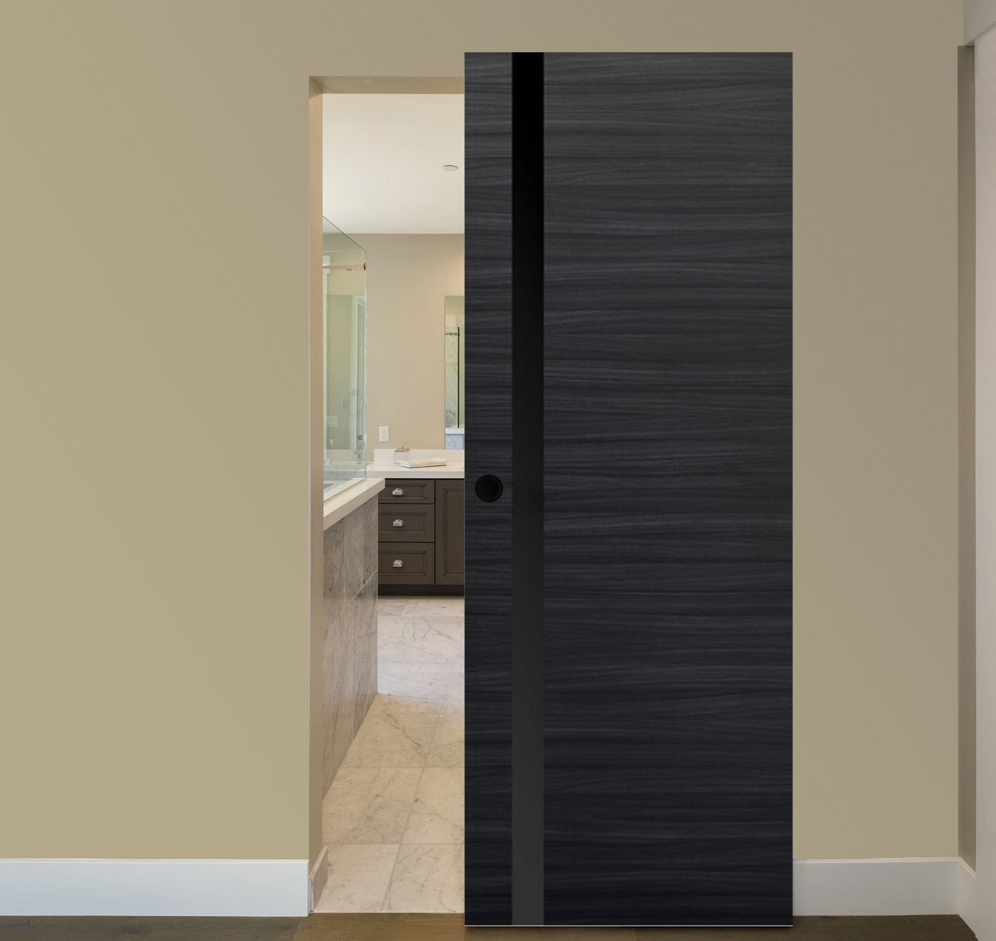 Nova 1G Braga Blu Matrix Laminated Modern Magic Door - Doors and Beyond