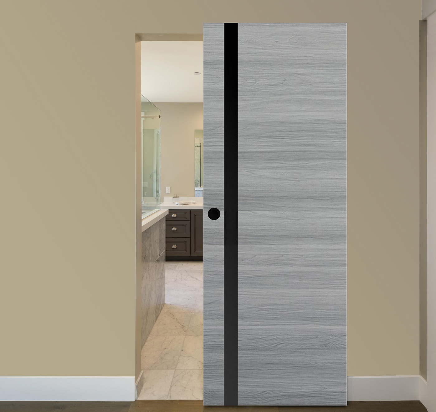 Nova 1G Braga Olmo Matrix Laminated Modern Magic Door - Doors and Beyond