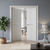 Nova 1H Braga Bianco Matrix CPL Modern Double Pre-Hung Door - Doors and Beyond