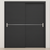 Braga 1H Blu Matrix CPL Modern Bypass Door - Doors and Beyond