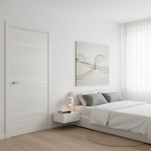 Nova 1H Braga Crema Matrix CPL Modern Single Pre-hung Door - Doors and Beyond