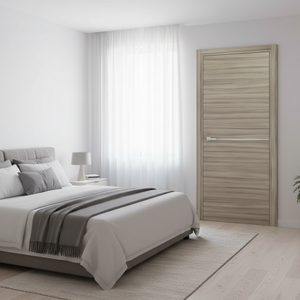 Nova 1H Braga Palissandro  Matrix CPL Modern Single Pre-hung Door - Doors and Beyond