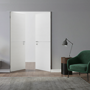 Braga 1H Bianco Matrix CPL Frameless Modern Double Door - Doors and Beyond