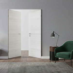 Braga 1H Crema Matrix CPL Frameless Modern Double Door - Doors and Beyond