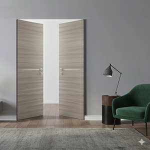 Braga 1H Palissandro Matrix CPL Frameless Modern Double Door - Doors and Beyond