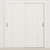 Braga 1V Bianco Matrix CPL Modern Bypass Door - Doors and Beyond